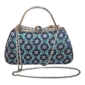 Sasha Formale Evening Embroidered & Beaded Clutch Handbag/ Crossbody